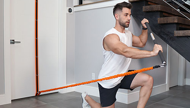 Resistance band workout online bar